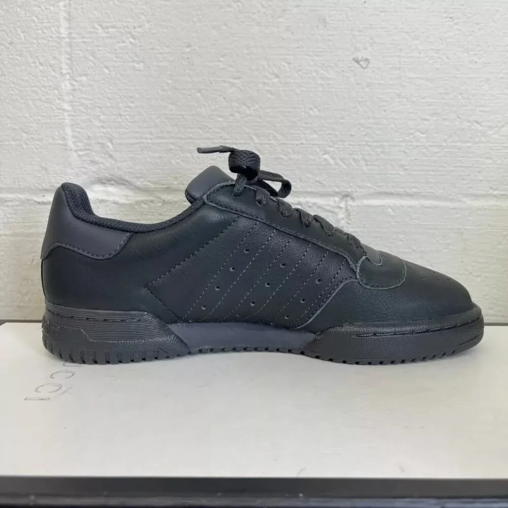 Adidas Yeezy Powerphase Calabasas Core Black Leather Sneaker Low Top Mens 4.5 US